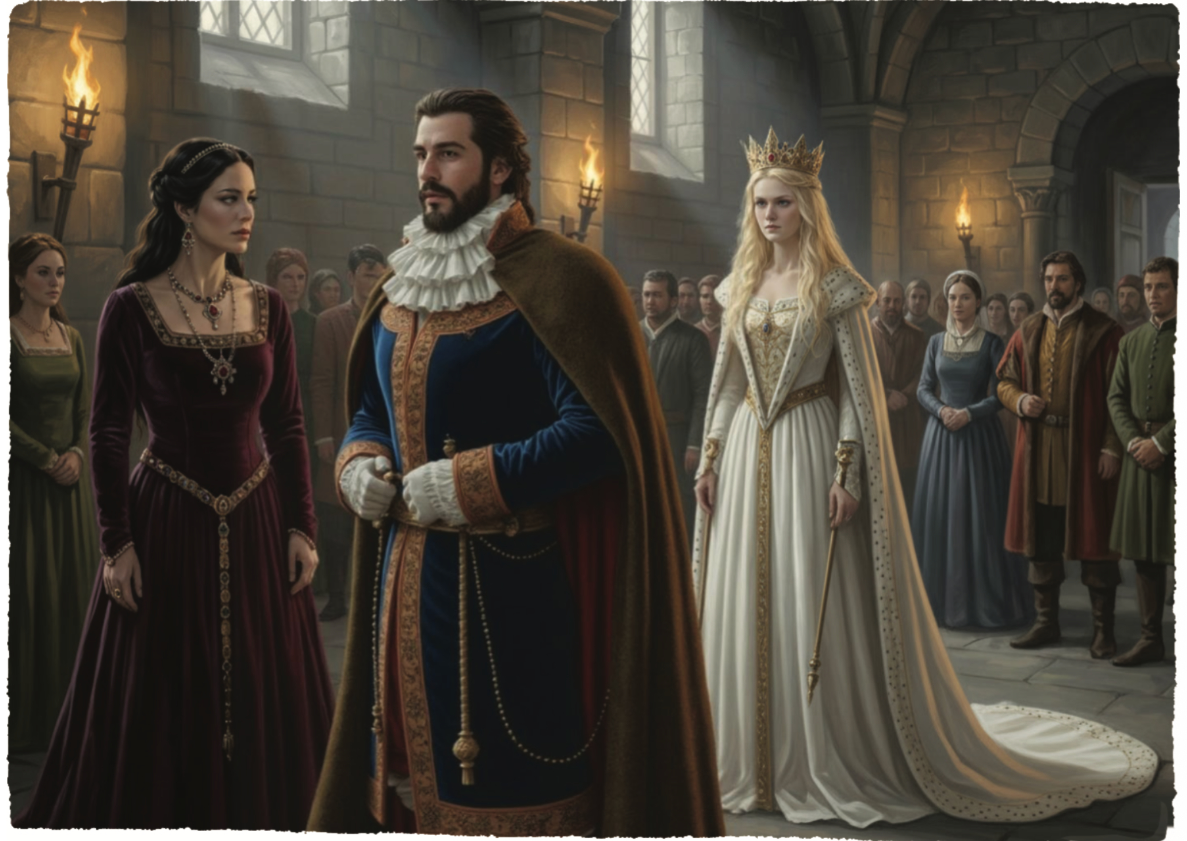 Doña Blanca de Borbón wedding illustration